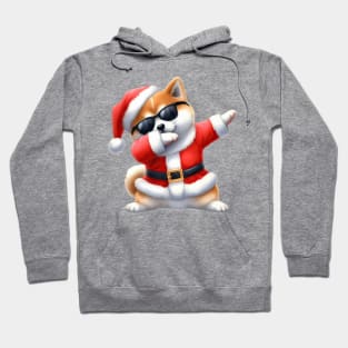 Christmas Akita Dog Dabbing Dance Hoodie